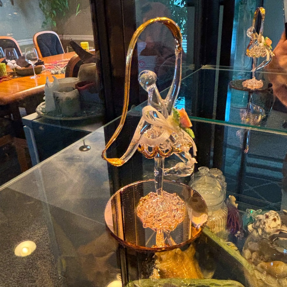 Vintage Glass Ballerina